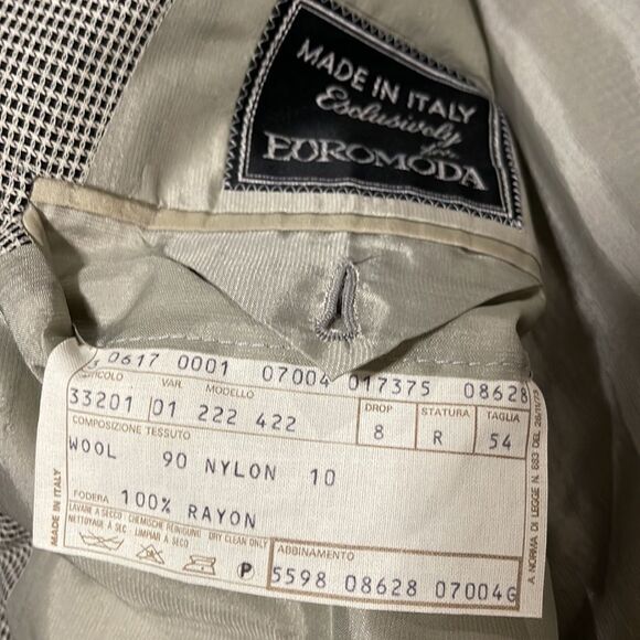 🔥🔥🚒Euromoda Sports Coat Gray Plaid - Picture 8 of 12